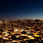 A photo of the San Jose skyline at dusk