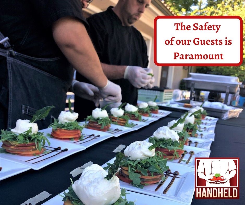 handheld catering guest safety health safe behavior
